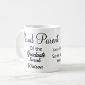 Mug parent fier diplômé ajouter photo nom classe année (Devant gauche)