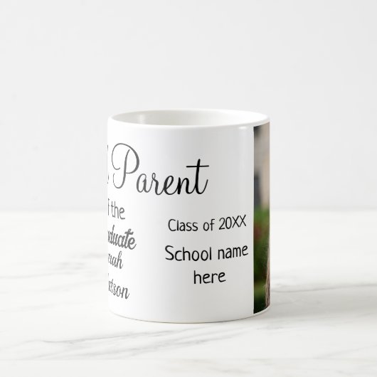 Mug parent fier diplômé ajouter photo nom classe année (Centre)
