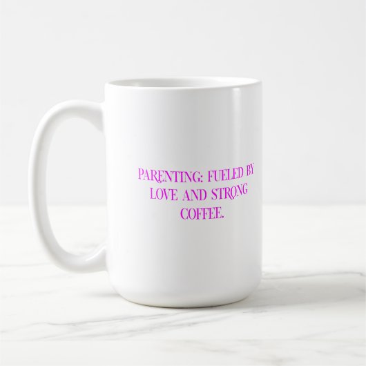 Mug Parenting Coffee Love Typography (Gauche)