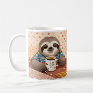 Mug Paresse de dessin avec yeux somnolents exagérés