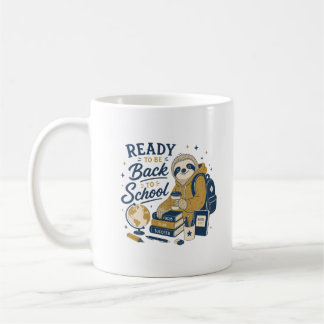Mug Paresseux de rentrée scolaire esthétique vintage