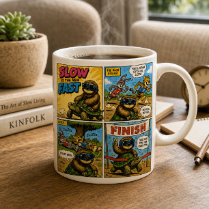Mug Paresseux drôle gagnant de la course de bande dess
