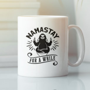 Mug Paresseux Drôle Humour de Salle de Bain Namastay