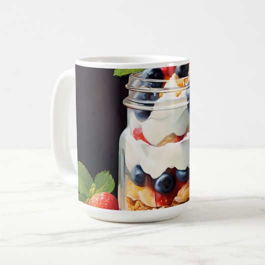 Mug Parfait aux fruits rouges dans un pot en verre (Devant gauche)