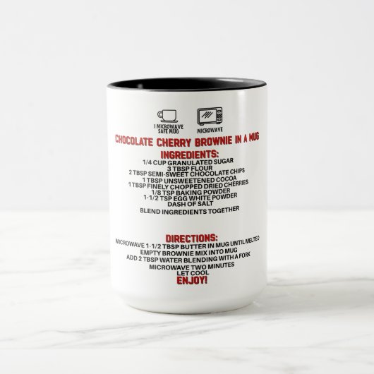 Mug Parfait Cadeau / Chocolat Cherry Brownie Dans Une (Centre)