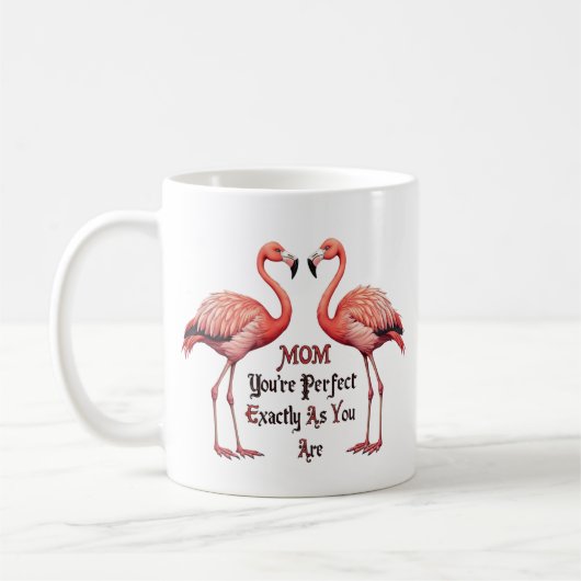 Mug Parfait Flamant rose Maman - Personnalisé (Gauche)