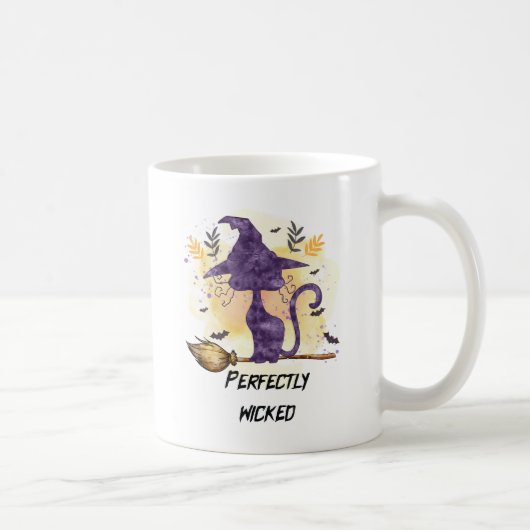 Mug Parfaitement Malin - Chat Sorcière Noire (Droite)