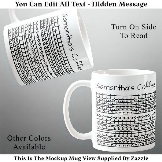 Mug Parfaitement Parfait & Message Caché Nom 137BW