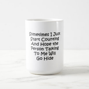 Mug Parfois, je commence juste à compter