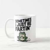 Mug Parfois je fais juste des pets drôle Mème Grenouil (Gauche)