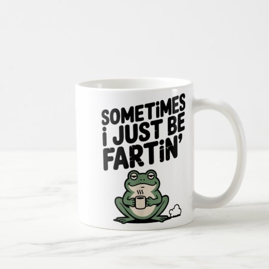 Mug Parfois je fais juste des pets drôle Mème Grenouil (Droite)
