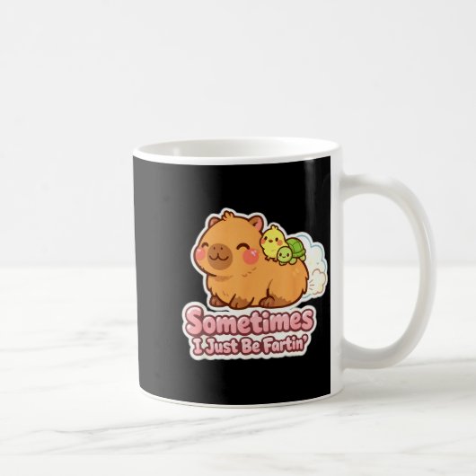 Mug Parfois je fais juste péter capybara humour de mèm (Droite)
