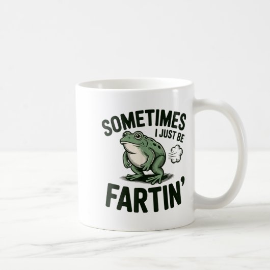 Mug Parfois je fais juste que péter Humour de grenouil (Droite)