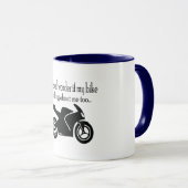Mug Parfois Je Me Demande Si... Drôle, Moto (Devant droit)
