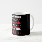 Mug Parfois Je Me Parle À Moi-Même - Citation Drôle (Devant droit)