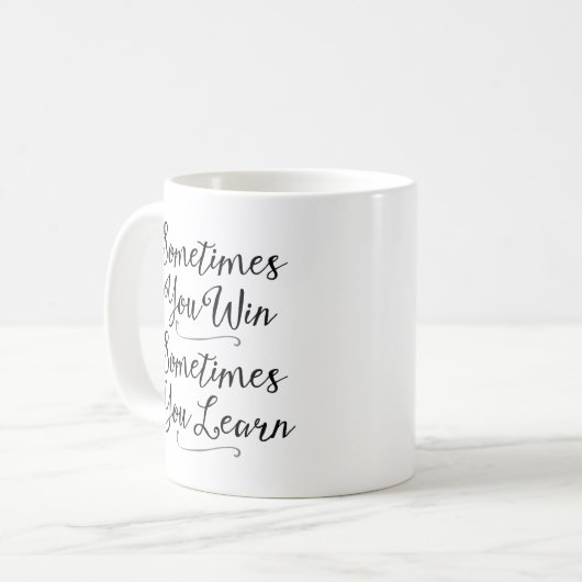 Mug Parfois vous vous gagnez parfois apprenez (Devant gauche)