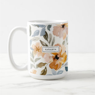 Mug Parfum Floral d'Automne Pastel Doux