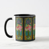 Mug Parfum floral victorien étiquette rose noir frança (Gauche)