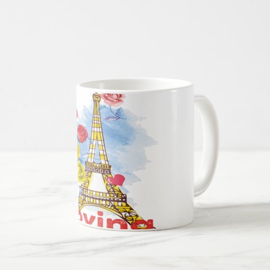 Mug paris amoureux (Devant droit)