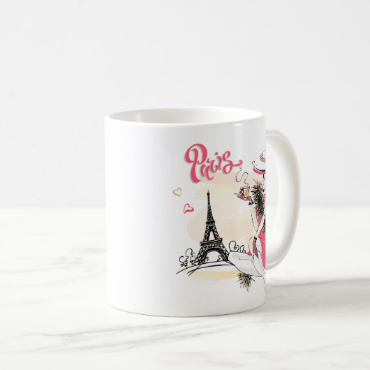 Mug Paris & Café (Devant droit)