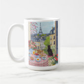 Mug Paris Café Illustration Eiffel Tower Coffee (Gauche)