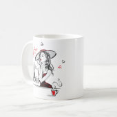 Mug Paris & Café, rouge (Devant gauche)
