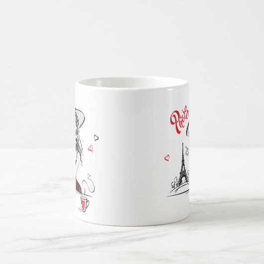 Mug Paris & Café, rouge (Centre)