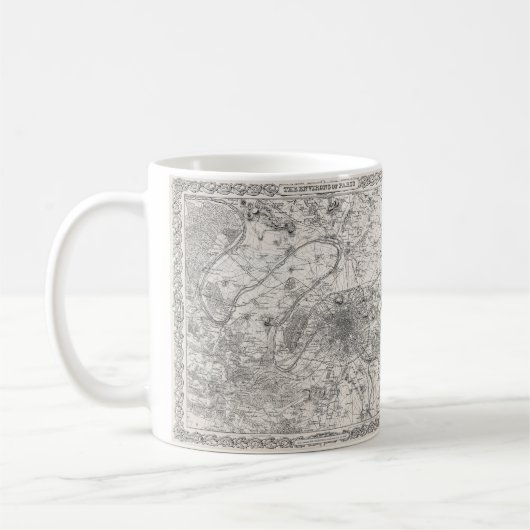 Mug Paris capitale de France carte (Gauche)