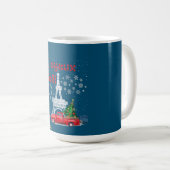 Mug Paris Eiffel Tower Christmas Tree Red Truck Joyeux (Devant droit)