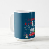 Mug Paris Eiffel Tower Christmas Tree Red Truck Joyeux (Devant gauche)