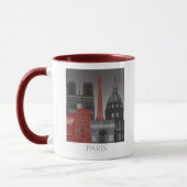 Mug Paris Elevages par nuit - Rouge (Gauche)