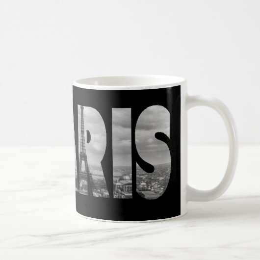 Mug Paris en noir et blanc (Droite)