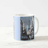 Mug Paris, France, avec une pointe de bleu (Devant droit)