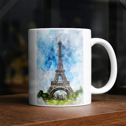 Mug Paris France Tour Eiffel Aquarelle