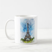 Mug Paris France Tour Eiffel Aquarelle (Gauche)