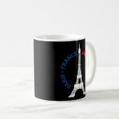 Mug Paris France Tour Eiffel Drapeau Français Souvenir (Devant droit)