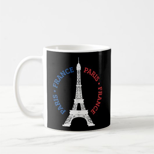 Mug Paris France Tour Eiffel Drapeau Français Souvenir (Gauche)