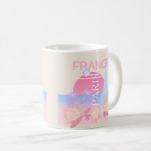 Mug Paris, France, Travel Art, Preppy, Pastel (Devant droit)