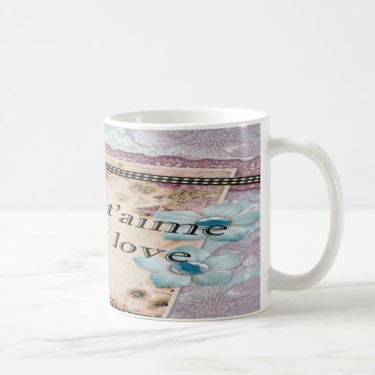 Mug Paris Je t'aime Mon amour Style Vintage (Droite)