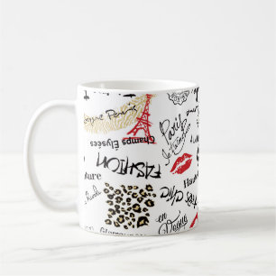 Mug Paris mode et glamour sans couture motif