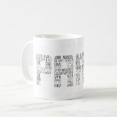 Mug Paris Quartiers Typographique Word Art (Devant gauche)