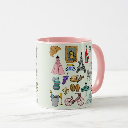 Mug Paris romantique (Devant droit)