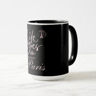 Mug Paris rose & noir