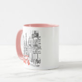 Mug Paris Street Sketch Art (Devant gauche)