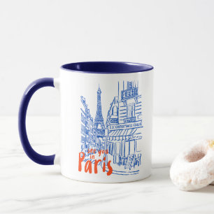 Mug Paris Street Sketch Art