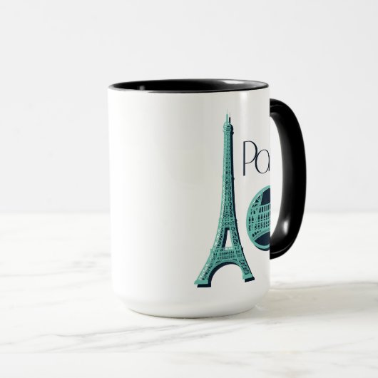 Mug Paris Teal (Devant droit)