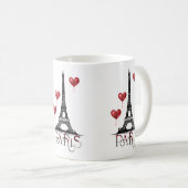 Mug Paris, Tour Eiffel et Ballons rouges (Devant droit)