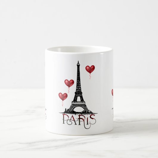 Mug Paris, Tour Eiffel et Ballons rouges (Centre)