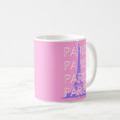Mug Paris Travel Art, Travel Art, Rose (Devant droit)