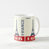 Mug Paris vintage, France : Voyage (Devant droit)